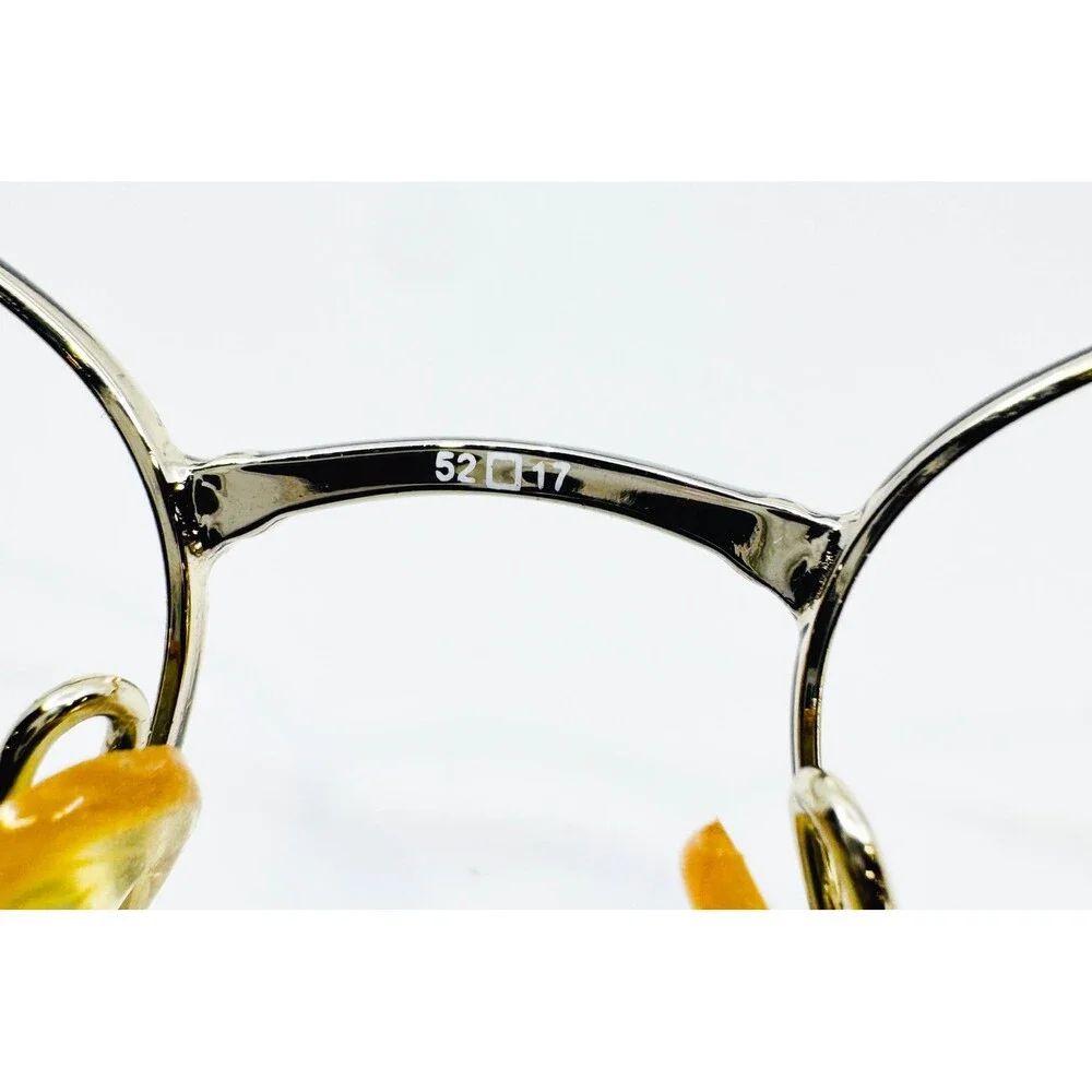 Safilo Eyeglasses Womens Gold Brown Metal Oval Frames 52-17-135